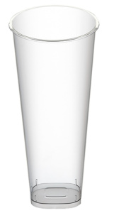 Стакан 650 мл Bubble Cup с квадр.дном прозрач. Глянцевый ПП 90мм /ВЗЛП/1029ГП/240 шт/