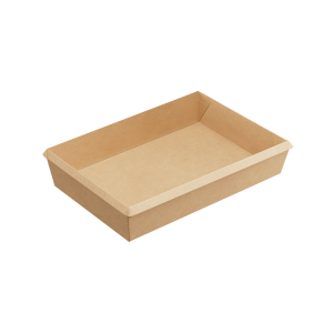 1ЕА Контейнер картонный 1000мл SM/b Крафт /150х200х40/ (50/300 шт) под Заказ /кр 1567