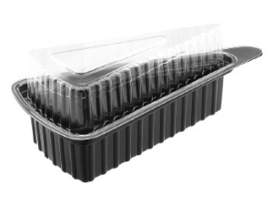 Емкость  для кусочка торта Дно черное /176х95,5х63,7 мм/ /800 шт/ ПОС34474