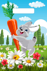 Пакет с выруб. руч. 20х30 (30) (Тико) Зайка с морковкой /3000/ New