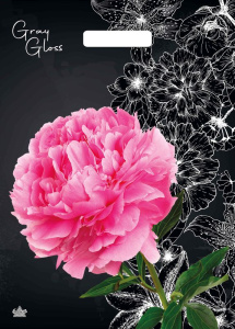 Пакет с выруб. руч. 31,5х43 (50) (Тико) Грэй Глосс Пион /500/50 