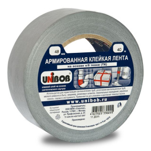 Клейкая лента армированная 48 х 10м  (серебряная) /36шт*кор/ UNIBOB К00239