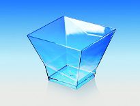 Форма Пагода мини 62х62 мм PS, 90мл прозрачная 5030П /25шт*20уп/500шт в кор/ВЗЛП