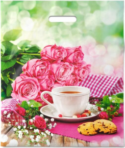 Пакет с выруб. руч. 40х47 (45) (Интерпак) Полдень /500/50