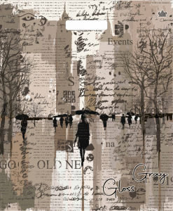 Пакет с выруб. руч. 39х48 (50) (Тико) ПВД ламинат Грэй Глосс Газета /500/