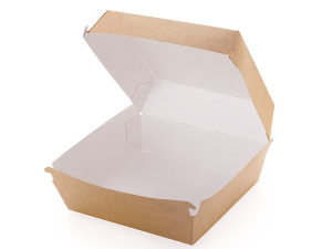 Коробка для гамбургера OSQ BURGER L 140*140*70 мм"Крафт" 60/240 шт