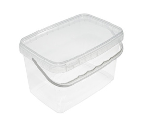 Ведро  5,80л (293х198) прямоуг.с пломбой ПРОЗР, метал. ручка /30шт*уп/ (ЭНТЕРПАК) крышка 40069