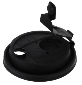 Крышка для Стакана ГОР. d=90 мм с заглушкой Тип Е черная (ВЗЛП) (50шт*16уп/800 шт) /3014Ч