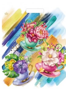 Пакет с выруб. руч. 34х45 (30) (Тико) ПНД Веселые чашки  /800/ 