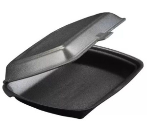 Ланч-бокс ЧЕРНЫЙ  /248*204*35мм/  (1 секц.)   LB-1 (100шт*кор) РЗУП