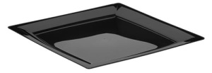 Тарелка квадратная 210 мм плоская черная /3шт в упх20 уп/60 шт /2003Ч/