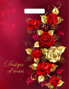 Пакет с выруб. руч. 31х40 (60) (Тико) ламинат Голден Роуз/500/ 