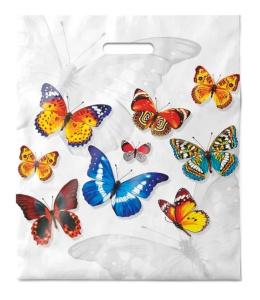 Пакет с выруб. руч. 40х47 (45) (Интерпак) Бабочки /500/50