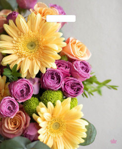 Пакет с выруб. руч. 38х45+6 (60) (Тико) ПВД ламинат Цветы для неё/500/50