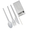 Набор приборов СМАРТ Премиум 5 БЕЛЫЙ ПС (вилка 180,ложка ст.180,нож 180,зубоч,салф 24*24)/300 шт