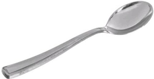 Ложка чайная металлизированная 13 см пластиковая /50шт*20уп/ (1000шт/кор) /PLMA/ ПОС44691