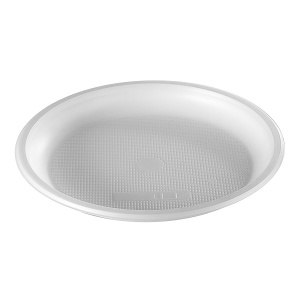 Тарелка D=205 ПП  Б/С СтандартПластик белая (100шт*8уп/800шт*кор) 7,8гр