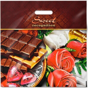 Пакет с выруб. руч. 44х44 (70) (Интерпак) Признание /500/