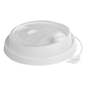 Крышка для Стакана ГОР. d=80 мм с закрыв носиком белая матовая (ВЗЛП) (50/1000 шт/кор) 3002М/Б