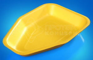 Лоток вспен. /225*160*35мм/ AV-20 желтый под тушку курицы (200шт*кор) ПР0352