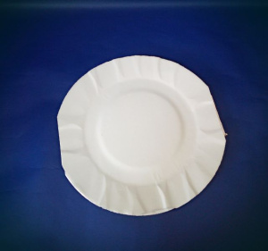 Тарелка картон D=205 (кругл) белая (100/1500шт*кор) ПОС15714