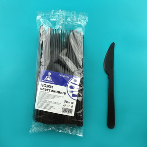 Нож черный "Gurmanoff" 18 см /50шт*40уп/ (2000шт/кор) компакт