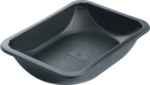 Контейнер прямоуг.под запайку черный 187*137*36, (615 мл.) 40/480/ УЮ