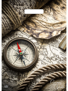 Пакет с выруб. руч. 31,5х43 (50) (Тико) Грэй Глосс Карта /500/50 