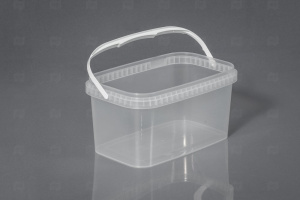 Ведро  3,30л (250*158) прямоуг. ОСВ с пломбой с пласт.ручкой /35 шт в пакете/ крышка 4912