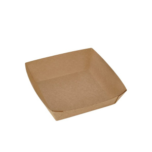 Лоток А1 ECO TRAY 550, 139х139х40мм крафт/крафт (50/300 шт./кор.)