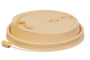 Крышка для Стакана ГОР. d=90 мм с закрыв носиком Крафт матовая (1000 шт/ 50шт) Смарт