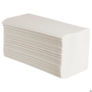 Полотенца бумажные 1-сл. слож. "V"  "PLUSHE СПАСИБО 26" белые 200лист 230мм*240мм /20шт*уп/18483