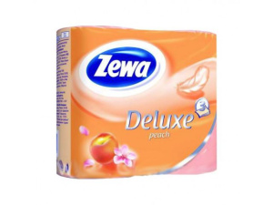 Туалетная бумага  3-х сл. ЗЕВА  Делюкс Персик /по4шт/ (14) 