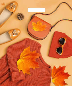 Пакет с выруб. руч. 38х45+6 (60) (Тико) ПВД глянец Оранжевый стиль /500/ 