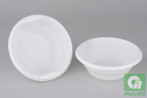 Тарелка суповая D=165 ПП (500мл)  Полиэр"СтП Белая (50шт*20уп/1000шт*кор) 3,2гр/ПОС26271