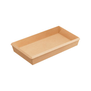 1ЕА Контейнер картонный 800мл SM/b Крафт /120х200х30/ низкий (50шт/300 шт*кор) /кр 26505, 26667