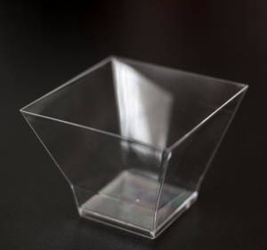 Форма Пагода средняя 72х72мм PS, 150мл прозрачная "Кристалл" 5018П/240шт*кор/ВЗЛП