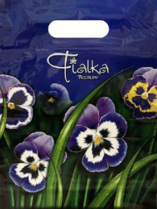 Пакет с выруб. руч. 31х40 (60) (Интерпак) Фиалка ламинат /500/50