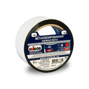 Клейкая лента металлизированная  48 х 25м втулка 76 /6штх 6 уп/36шт*кор/ UNIBOB К25233