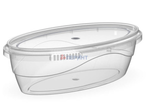 Банка лодочка 330 мл d 94 мм h 45 мм КОНТР.ЗАМОК (500 шт) Перинт/крышка 20347