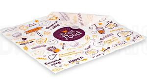 Обертка для гамбургера 300*300мм ВПМ "Best food" бордо (1/1000шт)