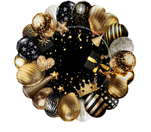 Тарелка картон цветная с рисунком ромашка D=230 Золотой праздник (50пач/10шт/500шт*кор)