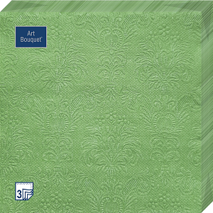 Салфетка 3-сл. 40*40  16л Bouquet Premium Барокко летняя трава /12уп*кор