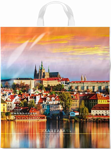 Пакет с петл.ручкой 38х42 (40) ПНД (Интерпак) Тихая гавань /500/25