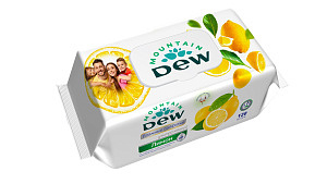Влажные салфетки 120шт."Мountain DEW" КЛАПАН Антибактериальные/Лимон/15шт*кор