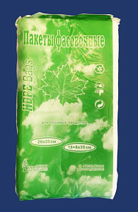 Пакет фасовоч. в пластах 26х35см (6мкм) "Кленовый лист 600" (зелёный) (1*10 пач.) Виапласт