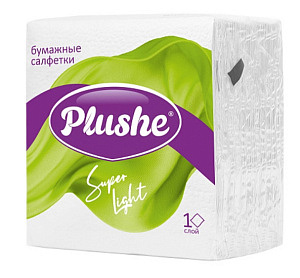 Салфетка 1-сл. 24х24   70  Super Light  белая ПП /20 пач*уп/18745