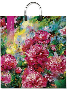 Пакет с пластик.ручками 40х44 (100) (Интерпак) Живопись /10/100