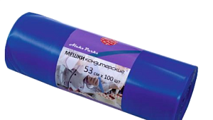 Мешок кондитерский 45 см в рулоне Aleks Parks синий 90 мкр (8рул/100 шт/800шт) А45-100B