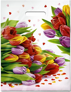 Пакет с выруб. руч. 31х40 (60) (Интерпак) Март /500/50